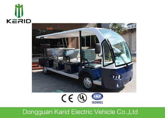 5kW 11 Passenger Electric Sightseeing Car With Foldable Rain Shade / Superior Suspension System