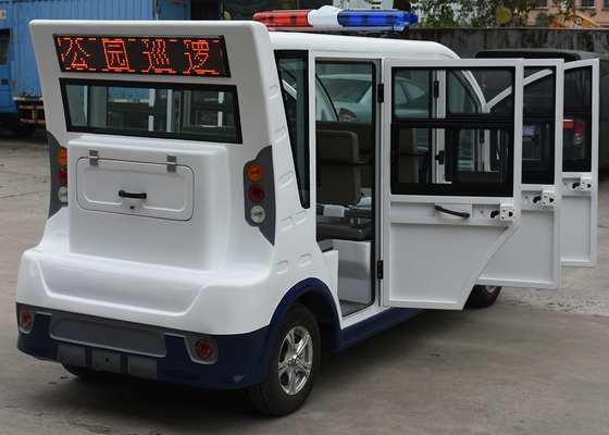 Eco Friendly Design Enclosed Cabin Battery Powered White Color Electric Sightseeing Bus With 8seats For Resort